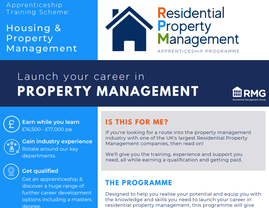 Launch your career in Property Management with RGM